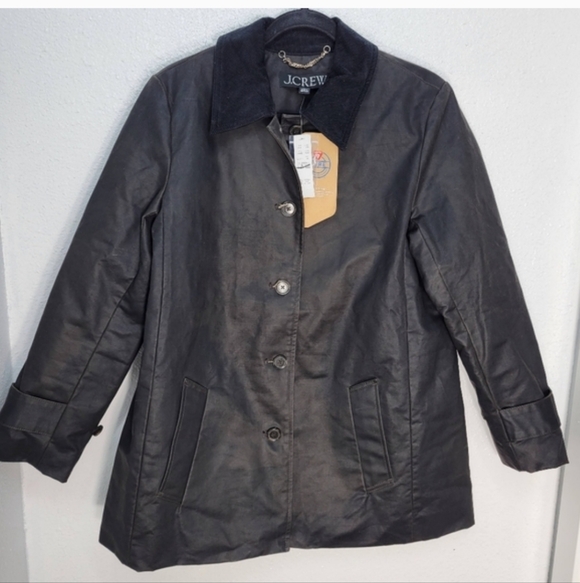 J Crew Coated Barn Jacket™  CN058 NWT $278 Washed Black Grey Combo - Picture 4 of 8
